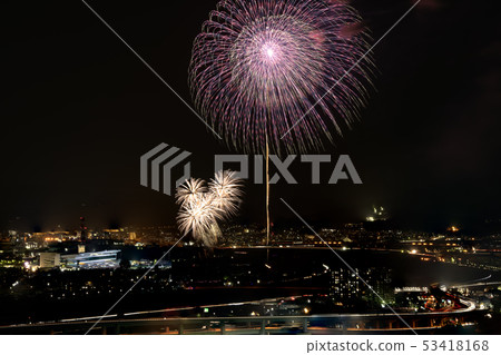 Kyoto Art Fireworks from Oyama Observatory Kyoto Art Fireworks from Oyama Observatory 53418168