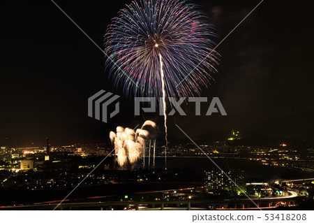 Kyoto Art Fireworks from Oyama Observatory 53418208
