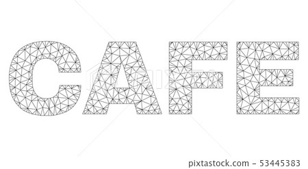Polygonal Carcass CAFE Text Tag 53445383