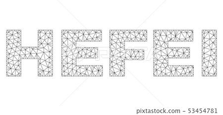 Polygonal Mesh HEFEI Text Tag 53454781