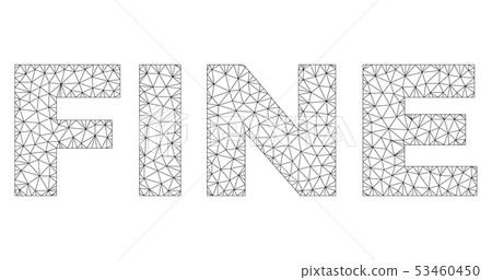 Polygonal Network FINE Text Tag 53460450