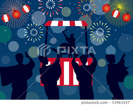 Bon Odori Summer Festival landscape illustration 53461937