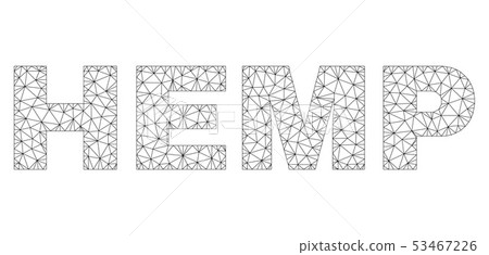 Polygonal Wire Frame HEMP Text Tag Polygonal Wire Frame HEMP Text Tag 53467226
