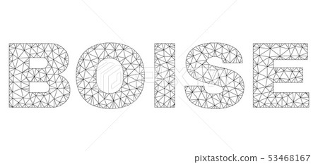 Polygonal Carcass BOISE Text Tag 53468167