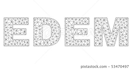 Polygonal Carcass EDEM Text Label Polygonal Carcass EDEM Text Label 53470497