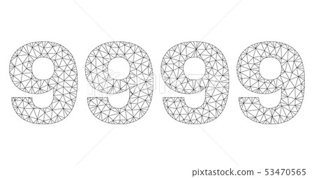 Polygonal Mesh 9999 Text Caption Polygonal Mesh 9999 Text Caption 53470565