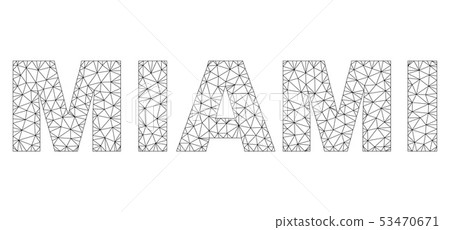 Polygonal Network MIAMI Text Tag 53470671