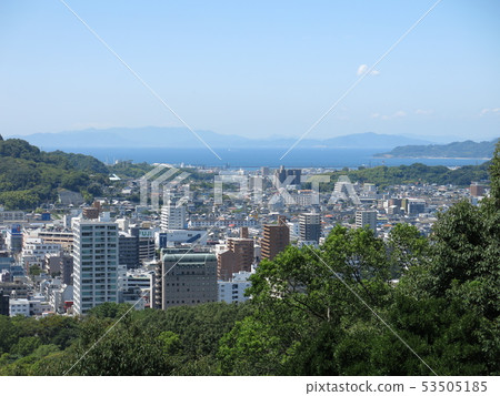 A view from the Tsutsuimon square of Matsuyama Castle Honmaru (Nishikita side towards Mitsuhama / Koijima / Suo Oshima) 53505185