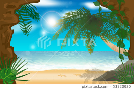 cave, sea, landscape 53520920