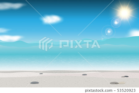 landscape of the beach	 53520923