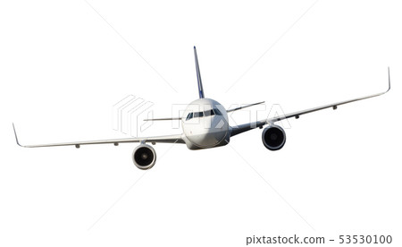 Commercial jetplane isolated on white background Commercial jetplane isolated on white background 53530100