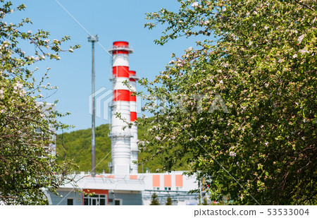 Gas turbine power plant on natural gas with Gas turbine power plant on natural gas with 53533004