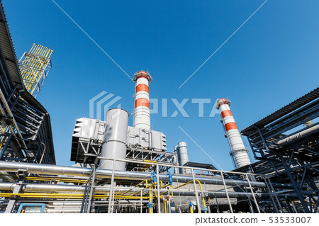 Gas turbine power plant on natural gas with Gas turbine power plant on natural gas with 53533007