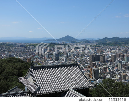 View of Matsuyama Castle from the main tower 53533636