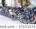 Bicycle parked in a bicycle parking lot 53551438