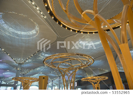 Interior of new Turkish Istanbul airport  53552965