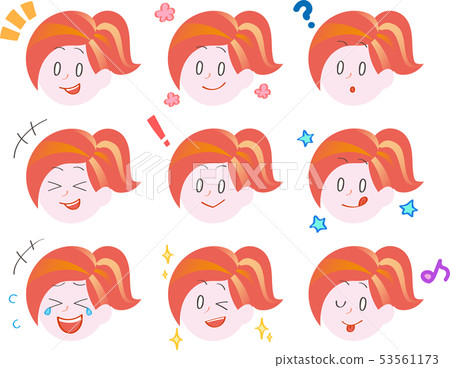 女人的面部表情集 53561173
