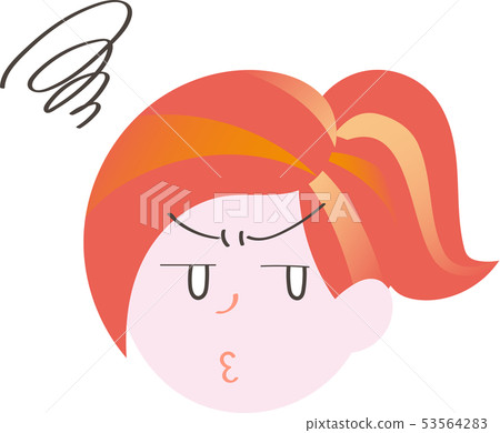 Female facial expression Female facial expression 53564283