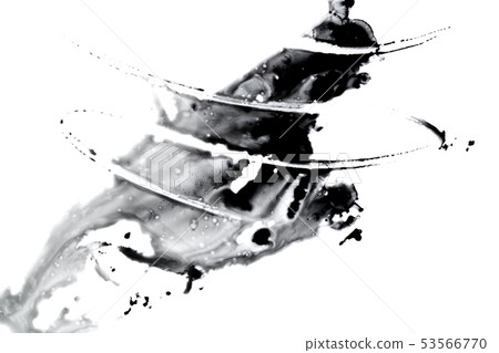 Abstract black watercolor paint splash background. 53566770