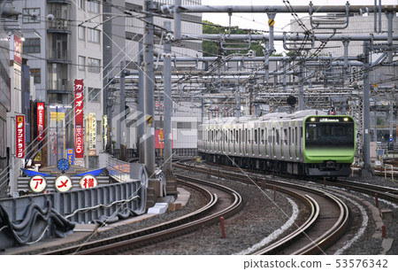 Tokyo cityscape in Japan I want to see Ameyoko and Yamanote Line from Okachimachi 53576342