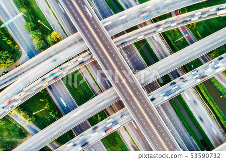 Cross transport traffic road with vehicle Cross transport traffic road with vehicle 53590732