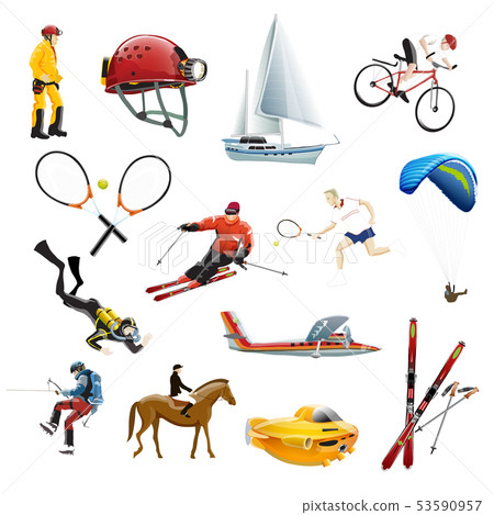 Extreme sport icons set Extreme sport icons set 53590957
