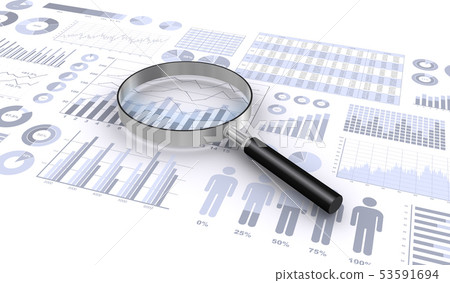 Look up business materials with loupe Look up business materials with loupe 53591694