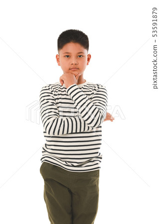 Asian girl on white background Asian girl on white background 53591879