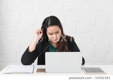 plump lady in startup office plump lady in startup office 53592361