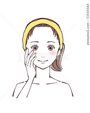 Beauty female face 53593564