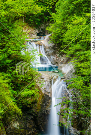 Fresh green nishizawa valley seven waterfalls five steps waterfall Fresh green nishizawa valley seven waterfalls five steps waterfall 53594037