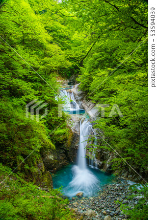 Fresh green nishizawa valley seven waterfalls five steps waterfall Fresh green nishizawa valley seven waterfalls five steps waterfall 53594039