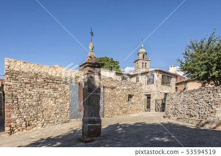 Medieval stone monument in the city of Medinaceli 53594519