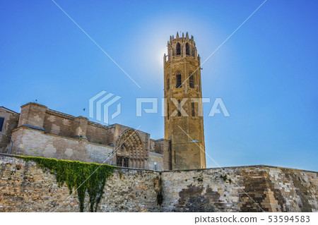 Panoramic view of the facade of the Cathedral La Panoramic view of the facade of the Cathedral La 53594583