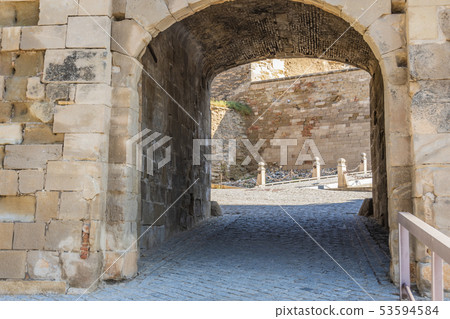 Entrance arch to the fortress city of Lleida. Entrance arch to the fortress city of Lleida. 53594584