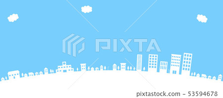 Residential area and sky 53594678