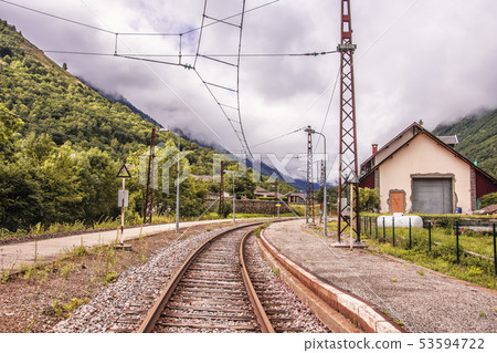Merens les vals train station. Ariege France Merens les vals train station. Ariege France 53594722