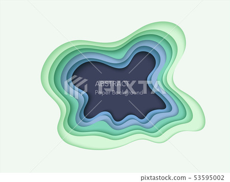 Abstract 3d background with papercut shapes. Paper design, vector creative trendy illustration. Abstract 3d background with papercut shapes. Paper design, vector creative trendy illustration. 53595002