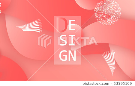 Coral color abstract background. Vector. 53595109