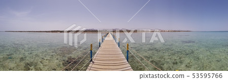 pier in the sea panorama 53595766