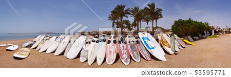 surfboards on the beach 53595771