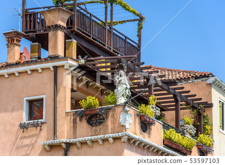 Old house with beautiful terrace, Venice, Italy 53597103