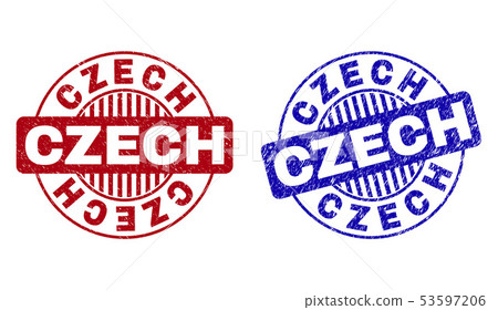 Grunge CZECH Textured Round Watermarks 53597206