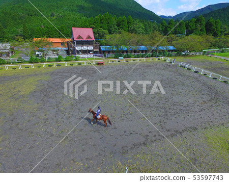 Forest horse mackerel aerial view of Kawabe-cho Forest horse mackerel aerial view of Kawabe-cho 53597743