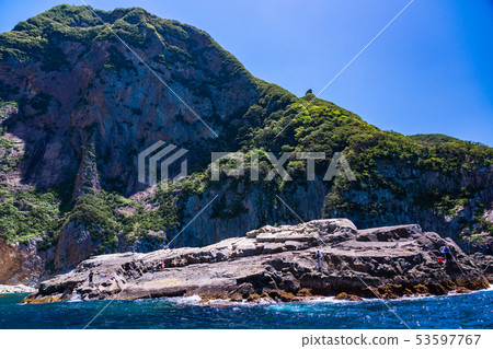 (Shizuoka Prefecture) Nishiizu Senukimon Cruise A coastline seen from above the ship 53597767