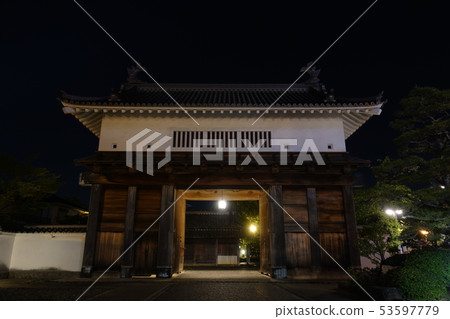 Kakegawa Castle Otemon lighted up 53597779