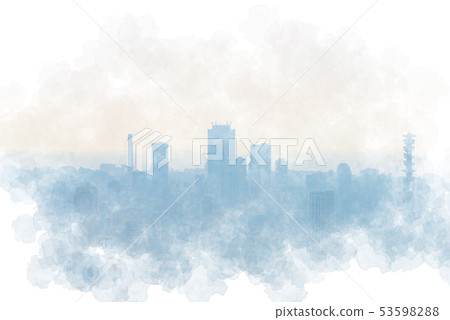 東京的圖像是氣體水彩風格 東京的圖像是氣體水彩風格 53598288