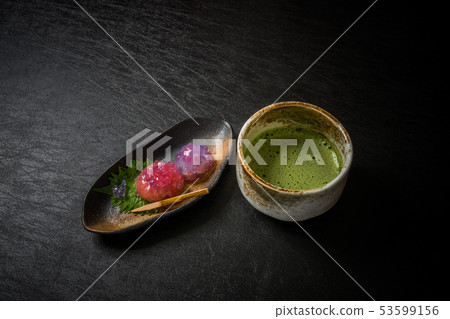 日本糖果日本豆和瓊脂日本甜點立方體 53599156