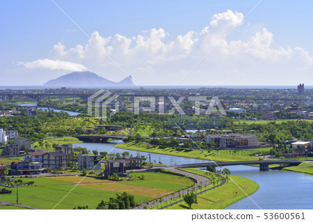 農田,鄉村,建築物,蘭陽平原,溪流,水,宜蘭縣,冬山鄉,冬山河,龜山島 53600561