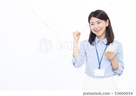 30s Woman Office Casual Smartphone 53600654